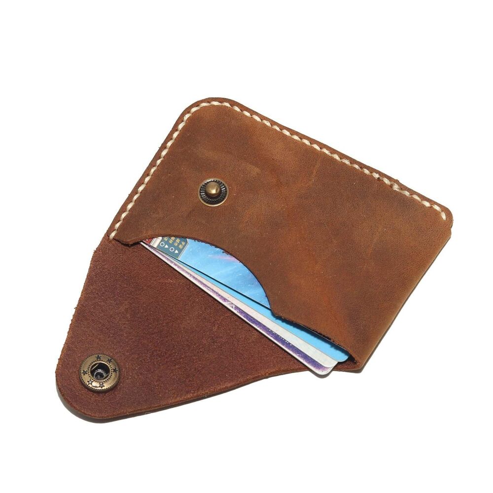 5132 Compact Handmade Leather Card Holder Slim Minimalist Wallet